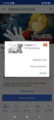 Manga UP! android App screenshot 5